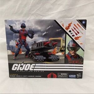 G.I. Joe Classified Series Scrap-Iron & Anti-Armor Drone Figure #74. New In Hand